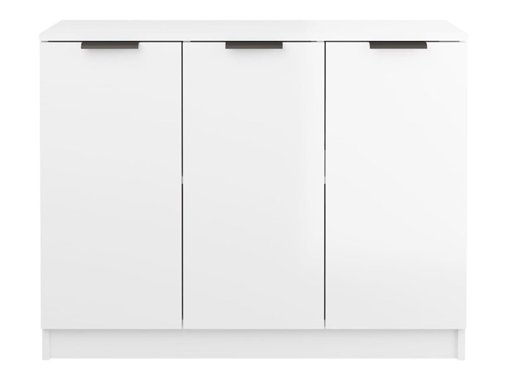 vidaXL Komoda, biała, połysk, 90,5x30x70 cm, materiał drewnopochodny Styl Nowoczesny Szerokość 90 cm Szerokość 105 cm Kolor Biały