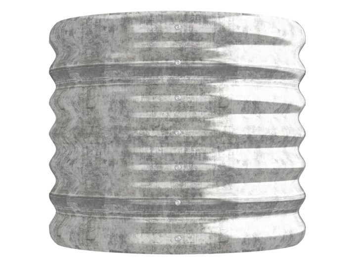 vidaXL Donica ogrodowa, malowana proszkowo stal, 114x40x36 cm, srebrna Metal Owalny Donica balkonowa Kolor Srebrny
