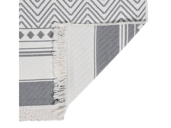 vidaXL Dywan, szaro-biały, 80x150 cm, bawełniany Dywaniki Dywany Bawełna Kategoria Dywany