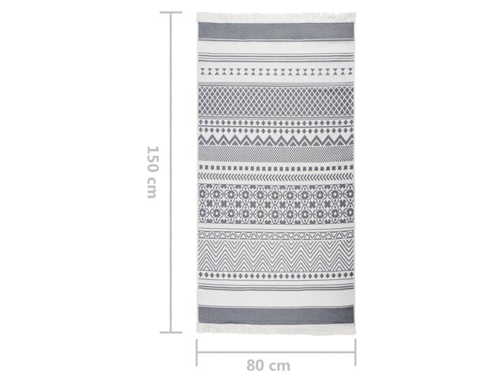 vidaXL Dywan, szaro-biały, 80x150 cm, bawełniany Dywany Bawełna Dywaniki Kategoria Dywany