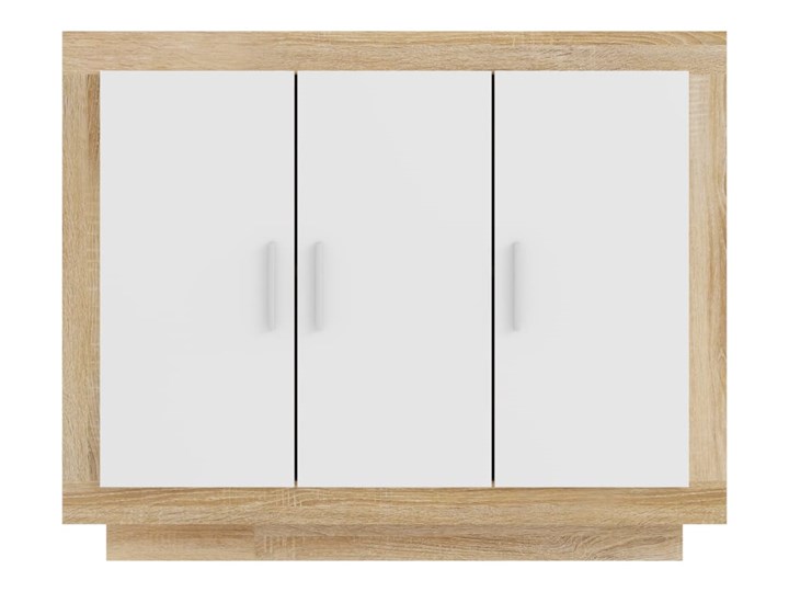vidaXL Komoda, biel i dąb, 92x35x75 cm, materiał drewnopochodny Pomieszczenie Sypialnia Kategoria Komody