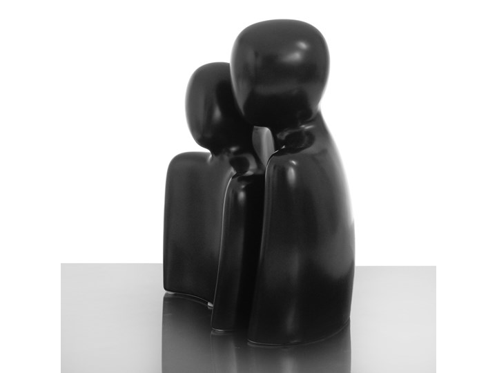 Nowoczesna Figurka Dekoracyjna Para, Komplet – Czarne Ceramika Kolor Czarny Kategoria Figury i rzeźby