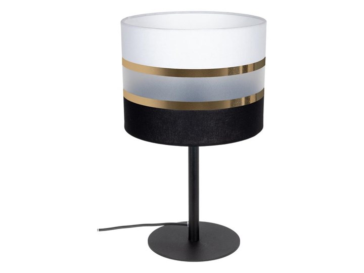 Lampa stołowa CORAL 1xE27/60W/230V czarna Tworzywo sztuczne Wysokość 30 cm Tkanina Metal Kolor Czarny