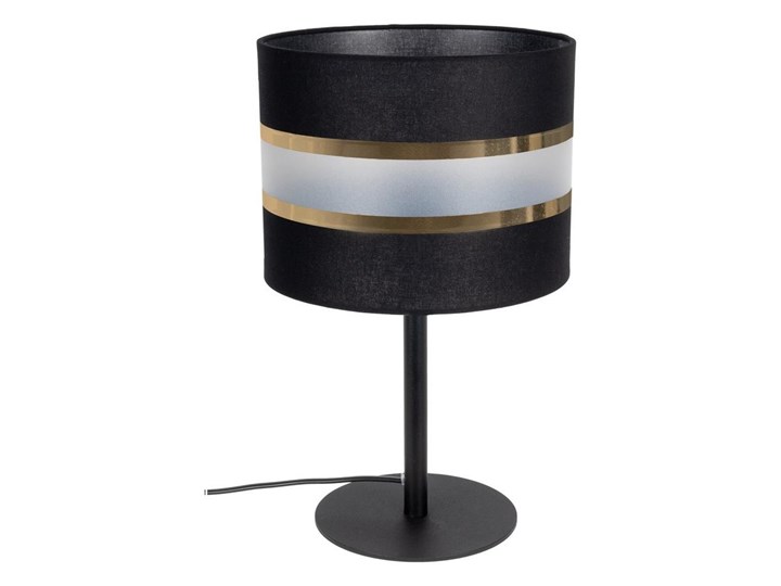 Lampa stołowa CORAL 1xE27/60W/230V czarna Metal Tworzywo sztuczne Tkanina Wysokość 30 cm Kolor Czarny