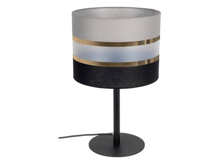 Lampa stołowa CORAL 1xE27/60W/230V czarny/szary Metal Wysokość 30 cm Tworzywo sztuczne Tkanina Kategoria Lampy stołowe