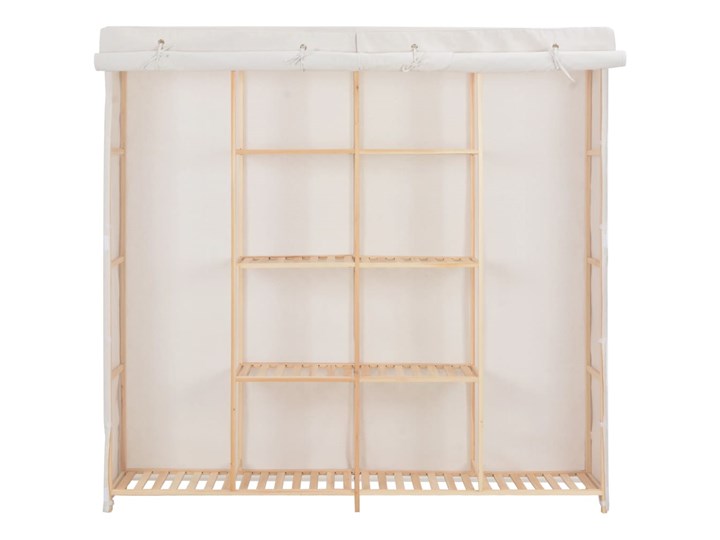 vidaXL Szafa, biała, 173x40x170 cm, materiałowa