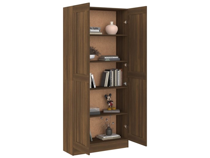 vidaXL Szafka na książki, brązowy dąb, 82,5x30,5x185,5 cm Płyta MDF Drewno Styl Tradycyjny Uniwersalne Szerokość 83 cm Głębokość 31 cm Wysokość 186 cm Kategoria Szafki i regały