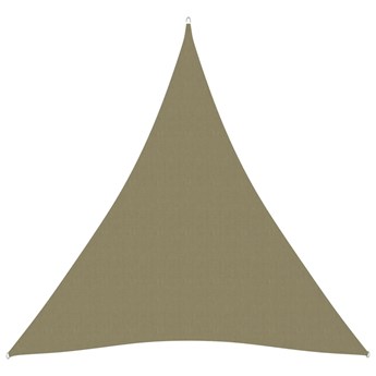 vidaXL Żagiel ogrodowy, tkanina Oxford, trójkątny, 3x4x4 m, beżowy
