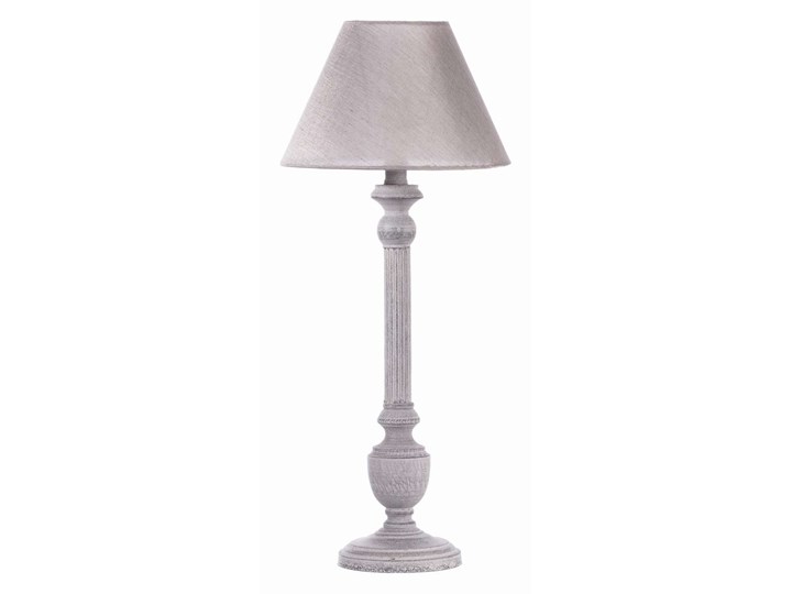 Lampa stołowa Ester Grey wys. 52cm, 22x22x52 cm Lampa z kloszem Tkanina Stal Kolor Szary