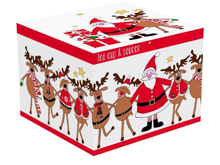 Filiżanka ze spodkiem Spirit of Christmas porcelana 250ml, 250 ml Kategoria Filiżanki Kolor Czerwony