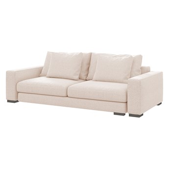 SELSEY Sofa dwuosobowa Mia kremowa w tkaninie łatwoczyszczącej
