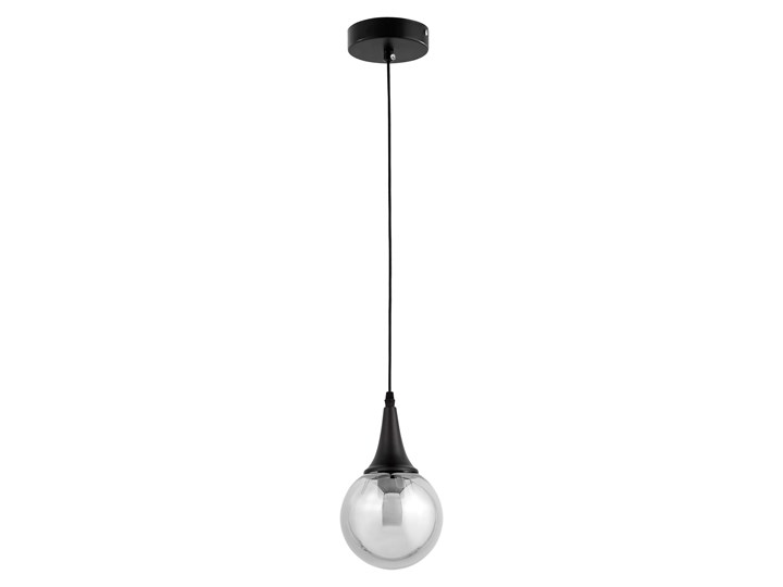 LAMPA WISZĄCA LOFT CZARNA ROCHERRO Lampa z abażurem Lampa z kloszem Szkło Żarówka na kablu Metal Pomieszczenie Salon