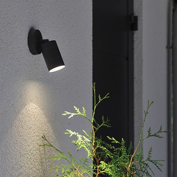 KONSTSMIDE Lampa ścienna Modena, regulowana, 1x7 W, matowa czerń