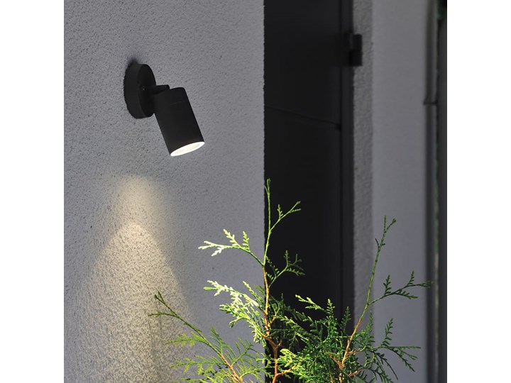 KONSTSMIDE Lampa ścienna Modena, regulowana, 1x7 W, matowa czerń Kinkiet ogrodowy Kategoria Lampy ogrodowe