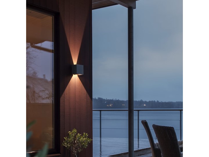 KONSTSMIDE Lampa ścienna LED Cremona, 2 x 3 W, 11x13x13,5 cm Kinkiet ogrodowy Kategoria Lampy ogrodowe Lampa LED Kolor Czarny