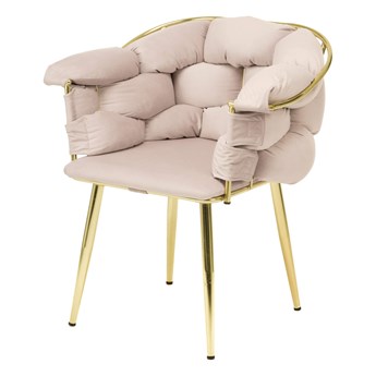 Krzesło Glamour / beżowy welur CHIC