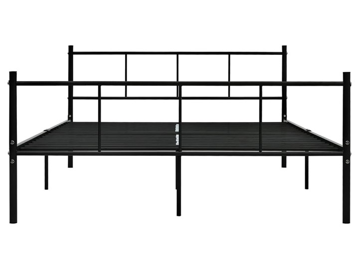 vidaXL Rama łóżka, czarna, metalowa, 140 x 200 cm Kategoria Łóżka do sypialni Łóżko metalowe Styl Tradycyjny