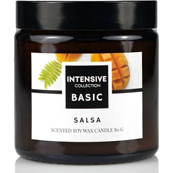 Intensive Collection Amber Basic sojowa świeca zapachowa drewniany knot 80 g - Salsa