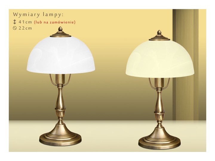 Mosiężna lampa stołowa P-B1 Mosiądz Szkło Lampa z kloszem Wysokość 41 cm Lampa LED Lampa biurkowa Lampa nocna Pomieszczenie Sypialnia