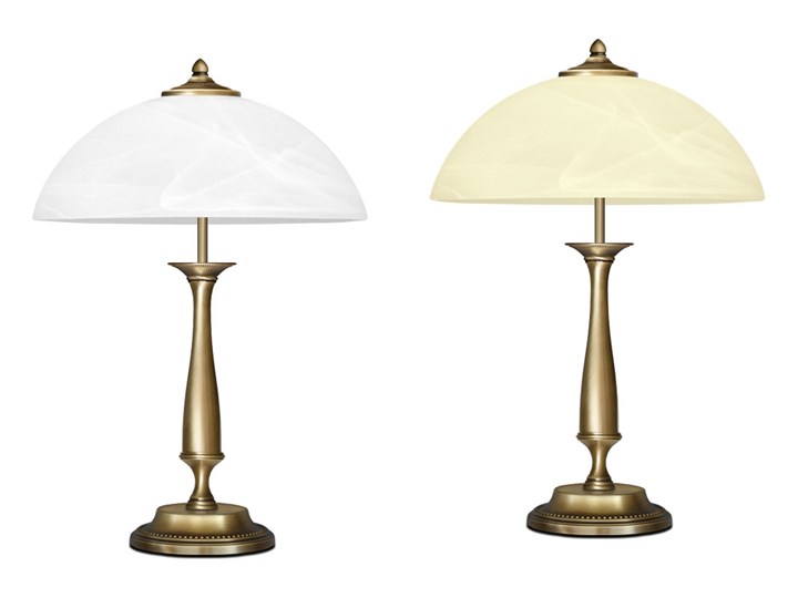 Klasyczna lampa na biurko P-B2C Lampa gabinetowa Lampa z kloszem Lampa LED Lampa biurkowa Szkło Mosiądz Wysokość 50 cm Styl Tradycyjny