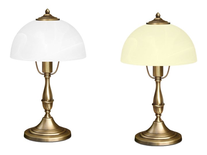Mosiężna lampa stołowa P-B1 Lampa LED Lampa biurkowa Kolor Złoty Lampa z kloszem Mosiądz Wysokość 41 cm Lampa nocna Szkło Styl Tradycyjny