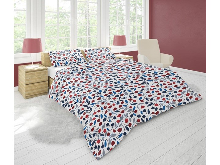 Pościel z mikrofibry z nadrukiem w czerwone kwiaty PEQ-006 70x80 cm Bawełna syntetyczna Kategoria Komplety pościeli 140x200 cm Bawełna Mikrofibra Poliester 160x200 cm Pomieszczenie Pościel do sypialni