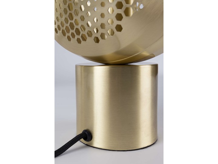 Nowoczesna złota lampa stołowa Gringo Brass Zuiver Mosiądz Wysokość 31 cm Stal Kolor Złoty