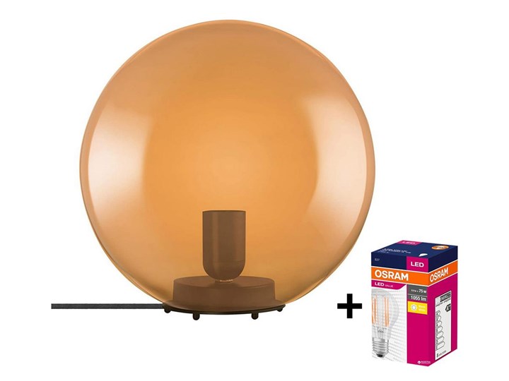 Ledvance - LED Lampa stołowa BUBBLE 1xE27/8W/230V pomarańczowa Szkło Wysokość 25 cm Lampa z kloszem Metal Funkcje Brak dodatkowych funkcji