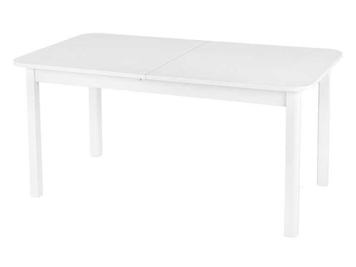 Biały stół z rozkładanym blatem - Dibella Płyta laminowana Płyta MDF Pomieszczenie Stoły do jadalni Wysokość 78 cm Drewno Kształt blatu Prostokątny