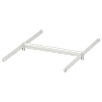 IKEA HJÄLPA Drążek na ubr+2 szyny do zawiesz, regulowane/biały, 30-47x55 cm