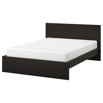 IKEA MALM Rama łóżka, wysoka, Czarnobrąz, 140x200 cm