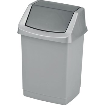 Szary kosz na śmieci Curver Click-it, 15 l