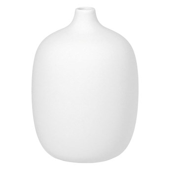 Biały ceramiczny wazon Blomus, wys. 18,5 cm