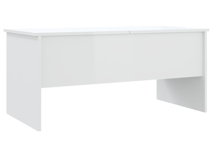 vidaXL Stolik kawowy, biały o wysokim połysku, 102x50,5x46,5 cm Kategoria Stoliki i ławy Drewno Kształt blatu Prostokątne
