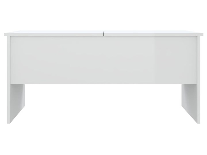 vidaXL Stolik kawowy, biały o wysokim połysku, 102x50,5x46,5 cm Drewno Kształt blatu Prostokątne