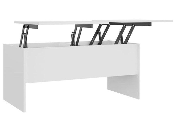 vidaXL Stolik kawowy, biały, 102x50,5x46,5 cm, materiał drewnopochodny Styl Nowoczesny Kategoria Stoliki i ławy