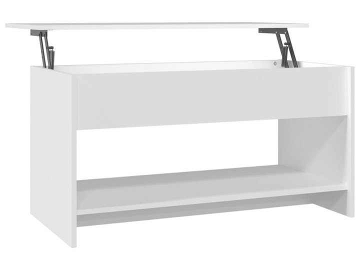 vidaXL Stolik kawowy, biały, 102x50x52,5 cm, materiał drewnopochodny Długość 102 cm Szerokość 50 cm Funkcje Z regulacją wysokości