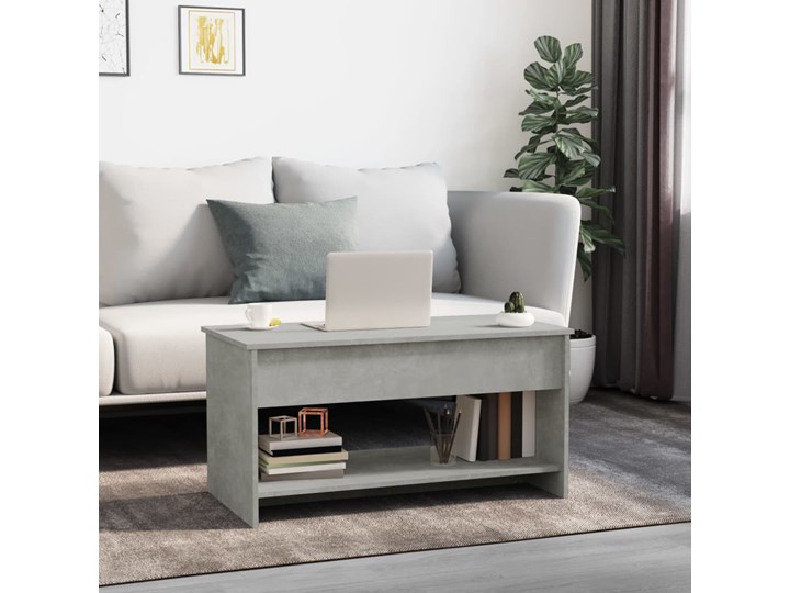 vidaXL Stolik kawowy, szarość betonu, 102x50x52,5 cm Drewno Długość 102 cm Szerokość 50 cm Styl Nowoczesny