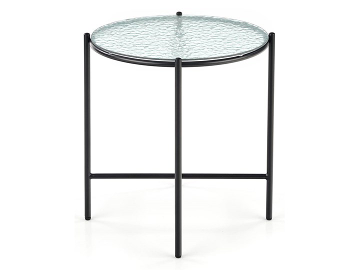 Szklany okrągły stolik kawowy - Roles 3X Wysokość 49 cm Metal Szkło Stal Zestaw stolików Średnica 45 cm Kształt blatu Okrągłe