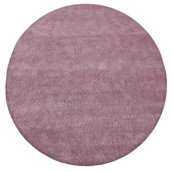 Różowy dywan shaggy w kształcie koła - Valto