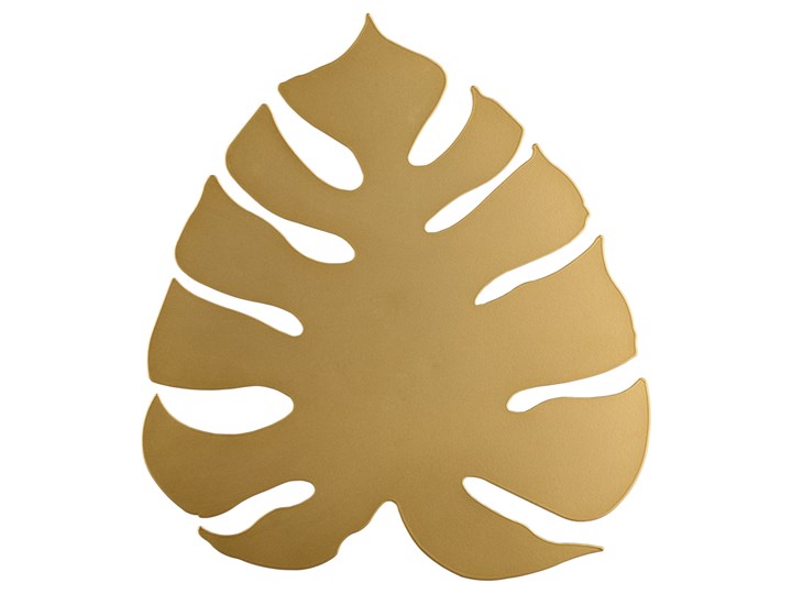 SELSEY Kinkiet ścienny Monra LED w kształcie liścia złoty