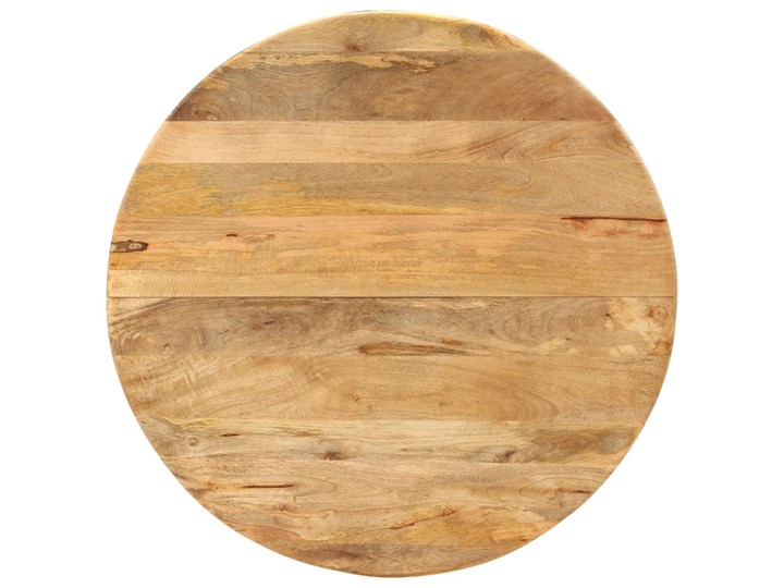 vidaXL Stół do jadalni, Ø110x78 cm, lite drewno mango i stal Długość(n) 110 cm