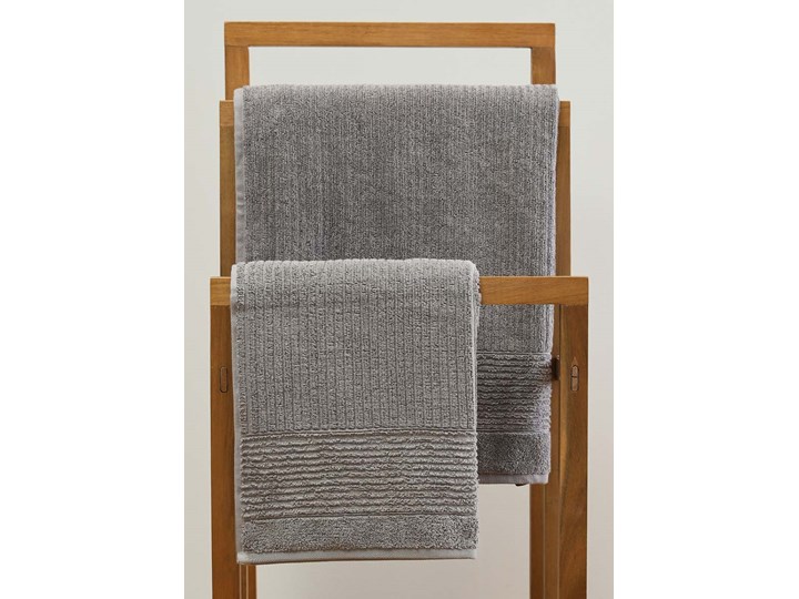 Ręcznik NALTIO w paski szary 70x130 cm - Homla Ręcznik kąpielowy Ręcznik plażowy Łazienkowe Bawełna Kategoria Ręczniki
