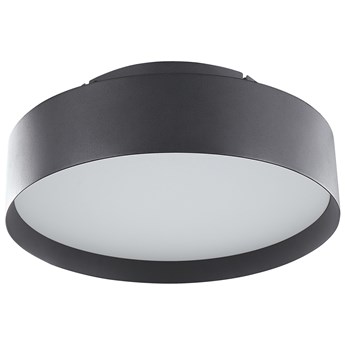 Beliani Lampa sufitowa czarna zintegrowane oświetlenie LED okrągła plafon do kuchni sypialni nowoczesna