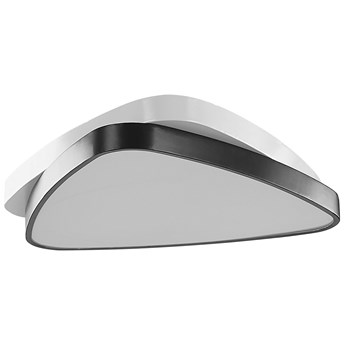 Beliani Lampa sufitowa czarno-biała zintegrowane oświetlenie LED trójkątna plafon do kuchni sypialni nowoczesna