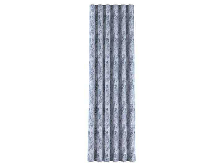 Zasłona na taśmie wave, biało-granatowy, 1szt 65 × 280 cm, Velvet