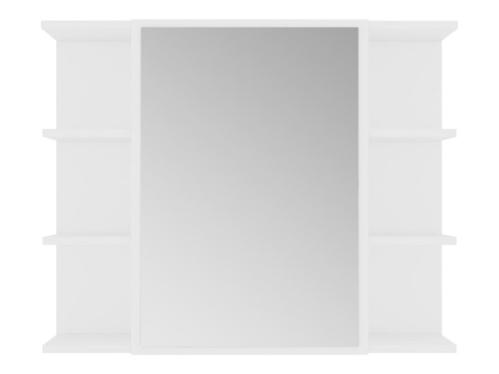 vidaXL Szafka łazienkowa z lustrem, biała, 80 x 20,5 x 64 cm Nad umywalkę Płyta stolarska Głębokość 20 cm Wiszące Drewno Szerokość 80 cm Płyta MDF Kolor Biały