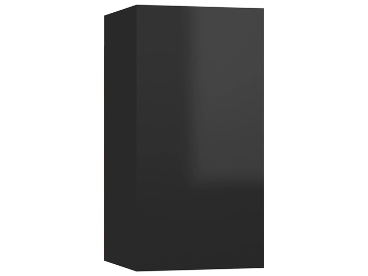 vidaXL Szafki TV, 2 szt., wysoki połysk, czarne, 30,5x30x60 cm, płyta Kolor Czarny