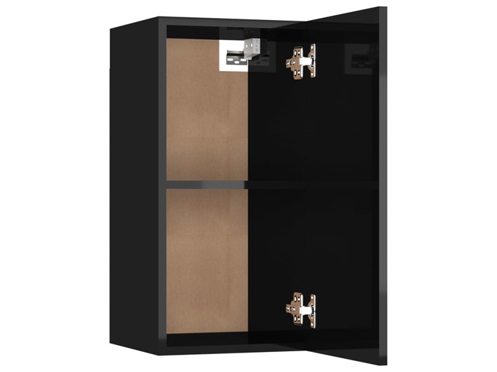 vidaXL Szafki TV, 2 szt., wysoki połysk, czarne, 30,5x30x60 cm, płyta Pomieszczenie Salon