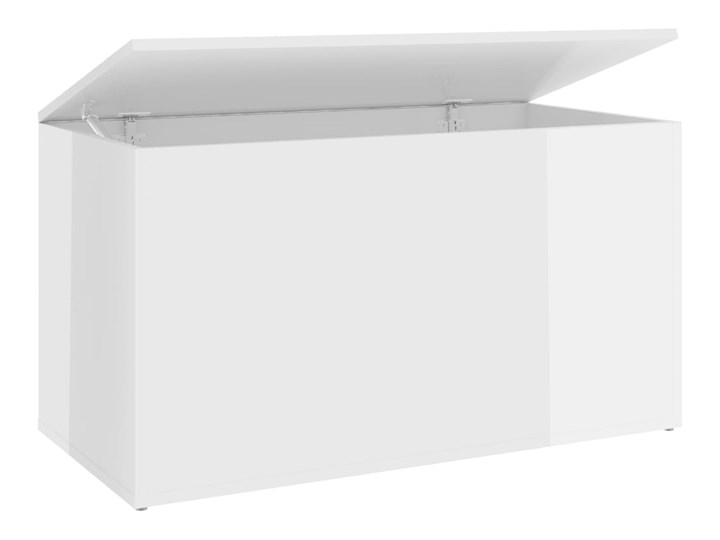 vidaXL Skrzynia, biel z połyskiem 84x42x46 cm, materiał drewnopochodny Kolor Biały Kategoria
